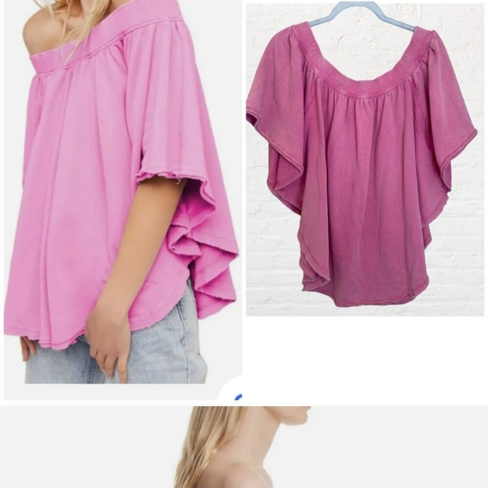 Pink Off-Shoulder Women's Top